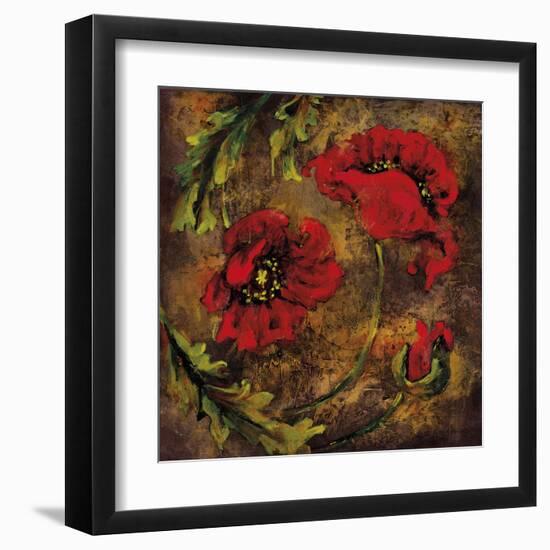 Flowers and Leaves V-null-Framed Giclee Print