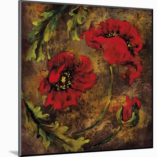 Flowers and Leaves V-null-Mounted Giclee Print