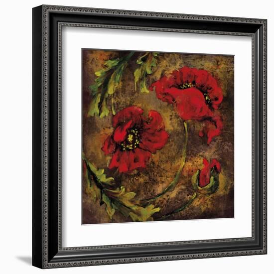 Flowers and Leaves V-null-Framed Giclee Print