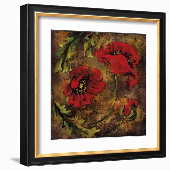 Flowers and Leaves V-null-Framed Giclee Print