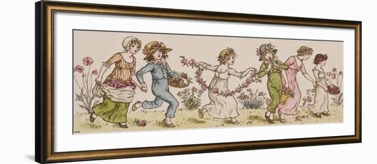 Flowers and Music-Kate Greenaway-Framed Giclee Print