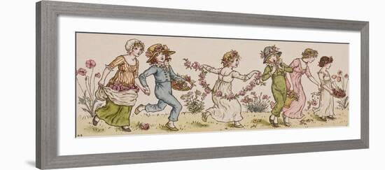 Flowers and Music-Kate Greenaway-Framed Giclee Print