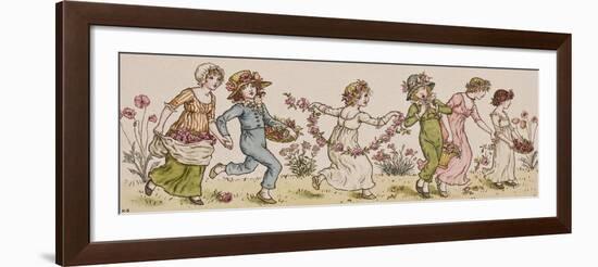 Flowers and Music-Kate Greenaway-Framed Giclee Print