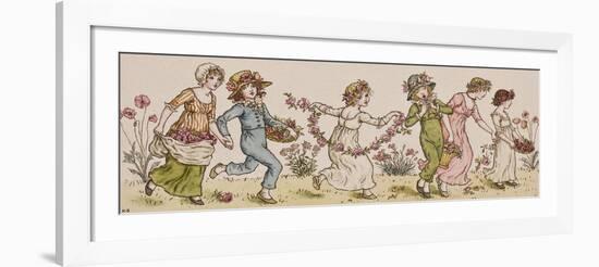 Flowers and Music-Kate Greenaway-Framed Giclee Print