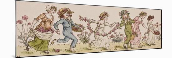 Flowers and Music-Kate Greenaway-Mounted Giclee Print
