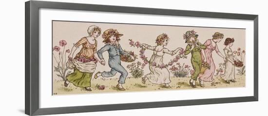 Flowers and Music-Kate Greenaway-Framed Giclee Print