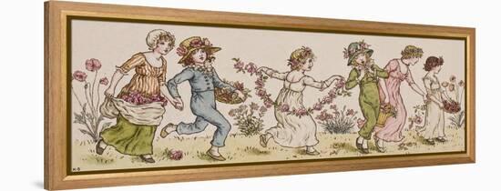 Flowers and Music-Kate Greenaway-Framed Premier Image Canvas