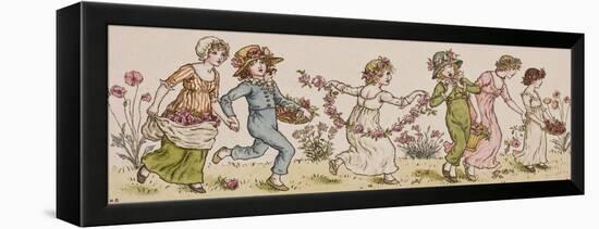 Flowers and Music-Kate Greenaway-Framed Premier Image Canvas