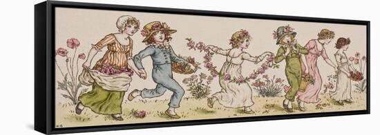 Flowers and Music-Kate Greenaway-Framed Premier Image Canvas