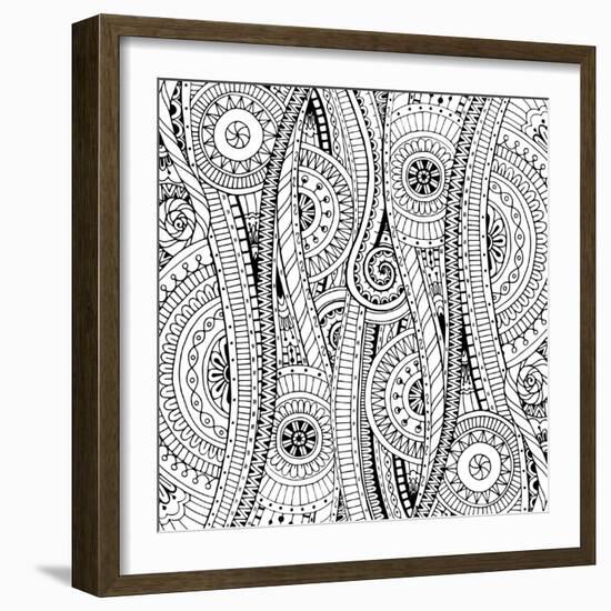 Flowers and Paisley-Julia Snegireva-Framed Art Print