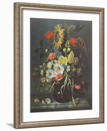 Flowers and Shells-Maria Oosterwyck-Framed Collectable Print