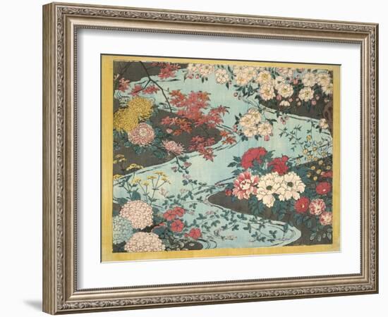 Flowers and Water-null-Framed Giclee Print