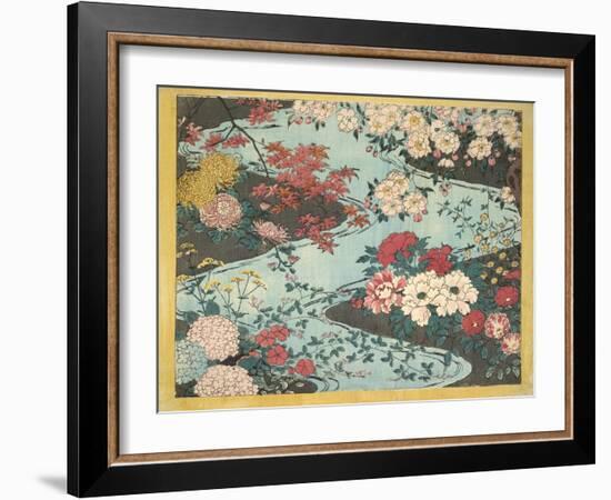 Flowers and Water-null-Framed Giclee Print