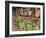 Flowers and Wooden Chairs at Lake McDonald Lodge, Glacier National Park, Montana, USA-Chuck Haney-Framed Photographic Print