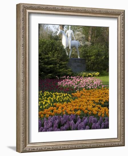 Flowers at Keukenhof Gardens, Near Leiden, Netherlands, Europe-Ethel Davies-Framed Photographic Print