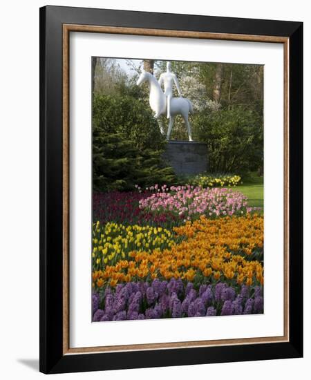 Flowers at Keukenhof Gardens, Near Leiden, Netherlands, Europe-Ethel Davies-Framed Photographic Print