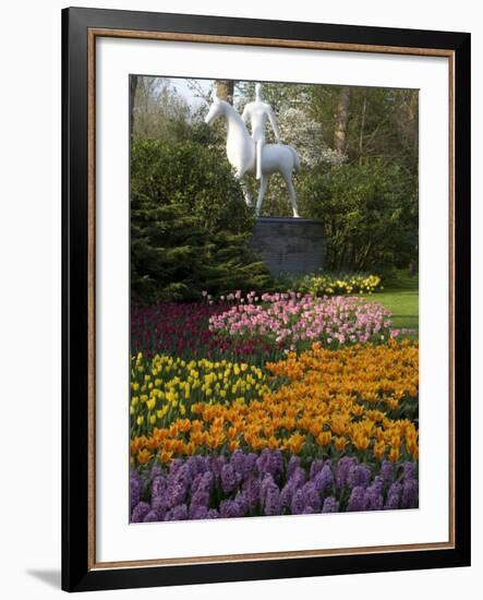 Flowers at Keukenhof Gardens, Near Leiden, Netherlands, Europe-Ethel Davies-Framed Photographic Print