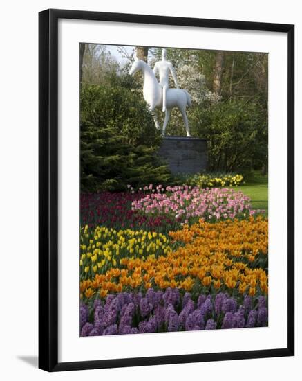 Flowers at Keukenhof Gardens, Near Leiden, Netherlands, Europe-Ethel Davies-Framed Photographic Print