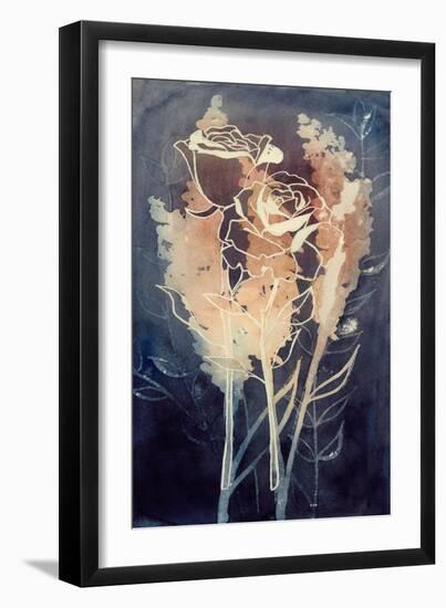 Flowers at Midnight I-Grace Popp-Framed Art Print