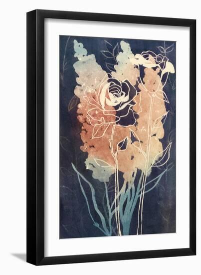 Flowers at Midnight II-Grace Popp-Framed Art Print