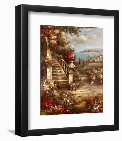 Flowers at the Stairs-Horwich-Framed Art Print