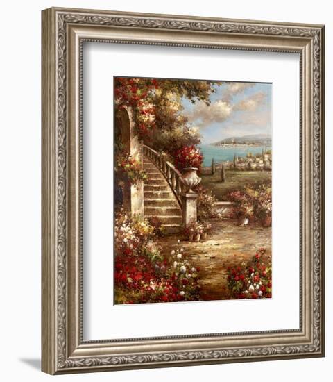 Flowers at the Stairs-Horwich-Framed Art Print