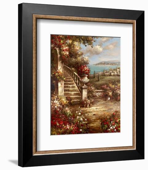 Flowers at the Stairs-Horwich-Framed Art Print
