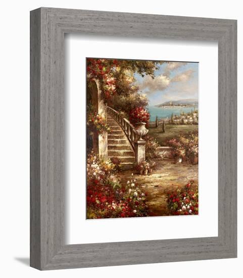 Flowers at the Stairs-Horwich-Framed Art Print