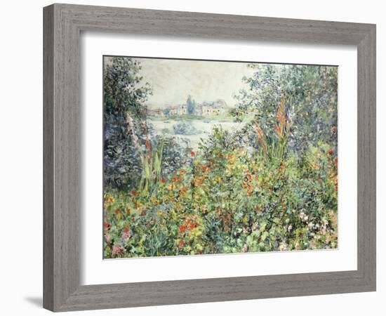 Flowers at Vetheuil; Fleurs a Vetheuil, 1881-Claude Monet-Framed Giclee Print