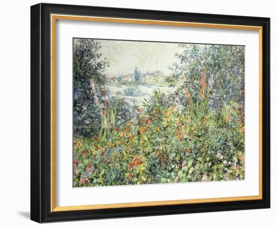 Flowers at Vetheuil; Fleurs a Vetheuil, 1881-Claude Monet-Framed Giclee Print
