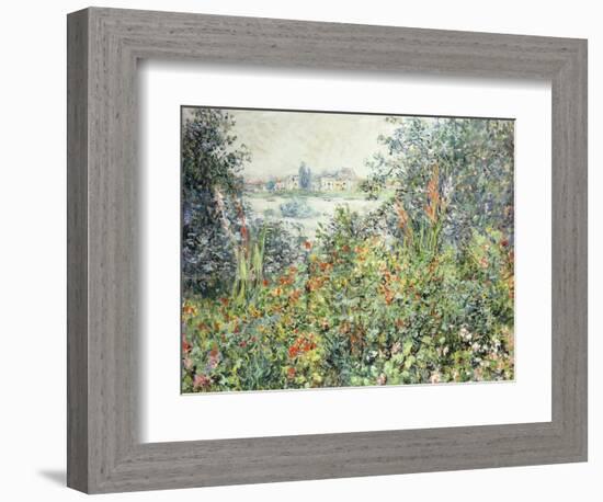 Flowers at Vetheuil; Fleurs a Vetheuil, 1881-Claude Monet-Framed Giclee Print