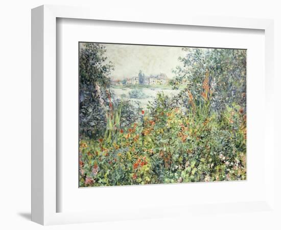 Flowers at Vetheuil; Fleurs a Vetheuil, 1881-Claude Monet-Framed Giclee Print