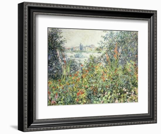 Flowers at Vetheuil; Fleurs a Vetheuil, 1881-Claude Monet-Framed Giclee Print