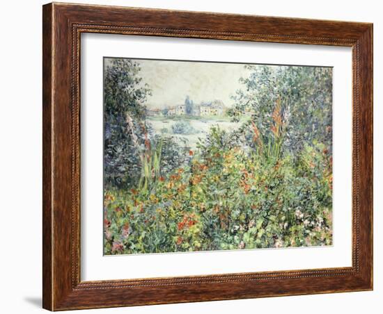 Flowers at Vetheuil-Claude Monet-Framed Giclee Print