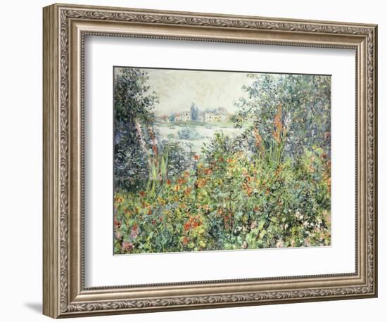 Flowers at Vetheuil-Claude Monet-Framed Giclee Print