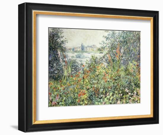 Flowers at Vetheuil-Claude Monet-Framed Giclee Print