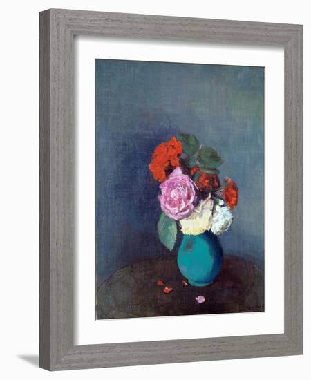 Flowers Bouquet of Carnations. Painting by Odilon Redon (1840-1916) 1900 Sun. 0,46X0,38 M Lyon, Mus-Odilon Redon-Framed Giclee Print