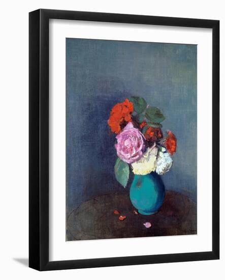 Flowers Bouquet of Carnations. Painting by Odilon Redon (1840-1916) 1900 Sun. 0,46X0,38 M Lyon, Mus-Odilon Redon-Framed Giclee Print