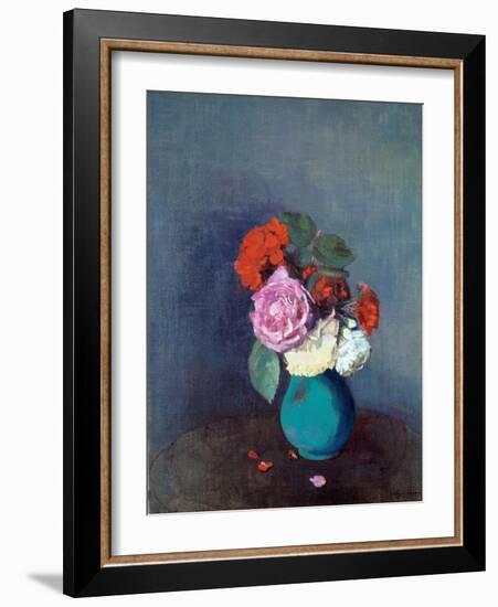 Flowers Bouquet of Carnations. Painting by Odilon Redon (1840-1916) 1900 Sun. 0,46X0,38 M Lyon, Mus-Odilon Redon-Framed Giclee Print