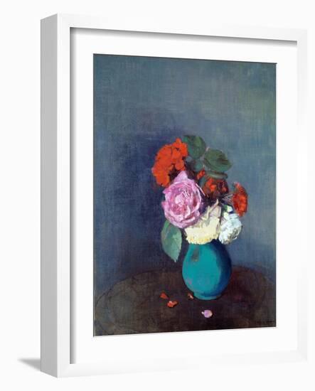 Flowers Bouquet of Carnations. Painting by Odilon Redon (1840-1916) 1900 Sun. 0,46X0,38 M Lyon, Mus-Odilon Redon-Framed Giclee Print