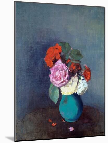 Flowers Bouquet of Carnations. Painting by Odilon Redon (1840-1916) 1900 Sun. 0,46X0,38 M Lyon, Mus-Odilon Redon-Mounted Giclee Print