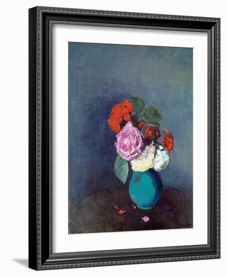 Flowers Bouquet of Carnations. Painting by Odilon Redon (1840-1916) 1900 Sun. 0,46X0,38 M Lyon, Mus-Odilon Redon-Framed Giclee Print