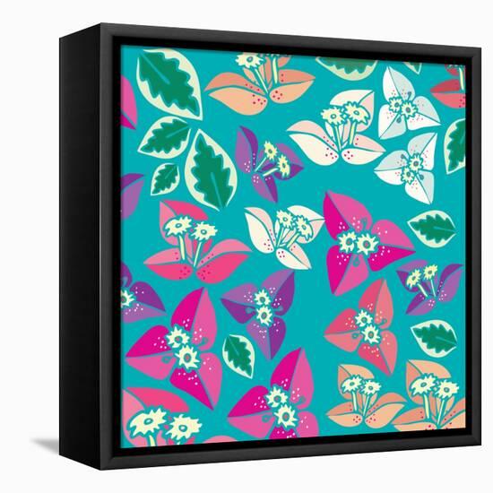 Flowers, Bugambiilla Color-Belen Mena-Framed Premier Image Canvas