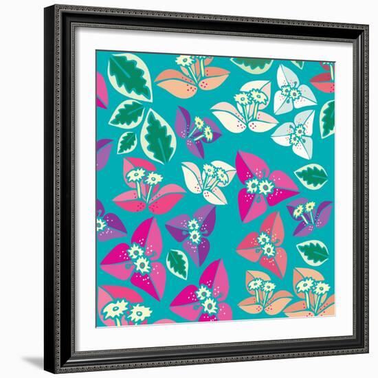 Flowers, Bugambiilla Color-Belen Mena-Framed Giclee Print
