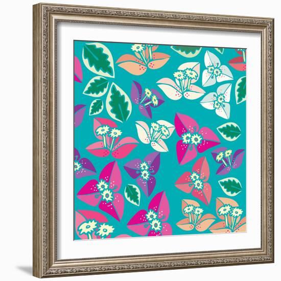 Flowers, Bugambiilla Color-Belen Mena-Framed Giclee Print