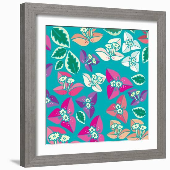 Flowers, Bugambiilla Color-Belen Mena-Framed Giclee Print
