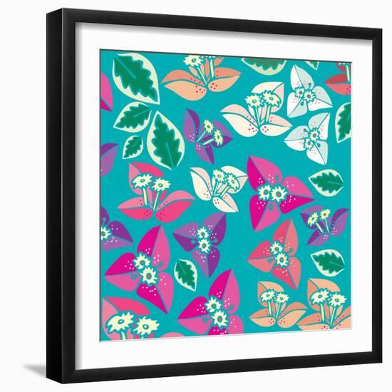 Flowers, Bugambiilla Color-Belen Mena-Framed Giclee Print