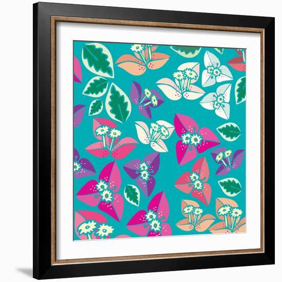 Flowers, Bugambiilla Color-Belen Mena-Framed Giclee Print