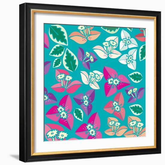 Flowers, Bugambiilla Color-Belen Mena-Framed Giclee Print