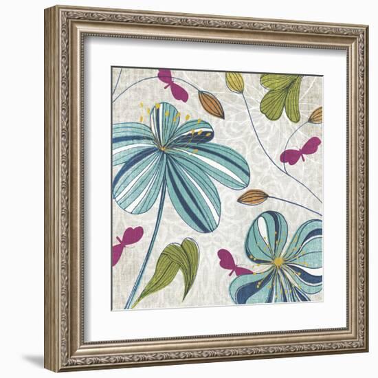 Flowers & Butterflies-Tandi Venter-Framed Giclee Print